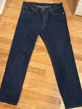 Levi's Men's 505 Dark Blue Straight Jeans